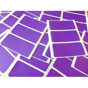 65x30mm Rectangulaire Code Couleur Autocollants - Lot de 45 en Couleur Rectangle &Eacute;tiquettes Collantes - 30 Colours Disponible - Pourpre Fonc&eacute; Violet (Minilabel, neuf)