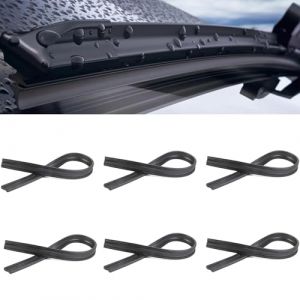 JINJUMEI 6 Pièces Caoutchouc Essuie, 700mm Caoutchouc D'essuie-glace de Rechange Lame D'essuie-Glace Recharges de Remplacement en Caoutchouc Bandes pour Tous les Grattements de Pare-Brise (FALII, neuf)