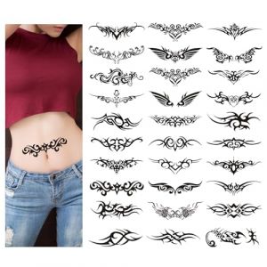 Tatouages Temporaires Sexy Beaux, Stickers de Tatouages Temporaires Imperméable, Faux Tatouages Plaisir Adulte Créatif, Autocollants de Tatouage Réaliste, Tatouages Ephemere pour Femmes (30 Feuilles) (Kaslaik, neuf)