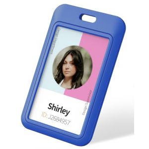 Uniclife Lot de 10 Porte Badges Coulissants en Plastique Bleu avec Fen&ecirc;tre Transparente pour Cartes d'identit&eacute; de Bureau Cartes de Cr&eacute;dit, Cartes de Proximit&eacute;, permis de Conduire et Laissez-passer (Dinglang, neuf)