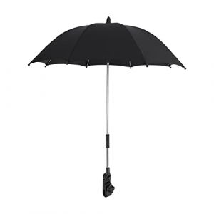 lyrlody Parapluie de poussette, fauteuil roulant, poussette, poussette, parapluie et support, parasol, rayons UV, protection solaire, protection contre la pluie UV, parapluie avec (Tatamon, neuf)