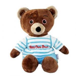Pelucho - Bouillotte Petit Ours Brun - Bien-&Ecirc;tre, Chaleur et Douceur - Peluche Micro-Ondable - Grains de Bl&eacute; et Fleurs de Lavande - Fabriqu&eacute;e en France (PELUCHO BOUILLOTTE, neuf)