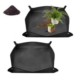 LUMOOM Lot de 2 tapis de plantation pour plantes, tapis de rempotage, tapis de jardin, tapis de plantation en polyéthylène noir, tapis de plantes imperméables, tapis de jardin, pour pot de plantes (INTERNAVIGARE S.R.L., neuf)