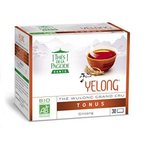 Th&eacute;s de la Pagode - Th&eacute; Yelong Bio - Th&eacute; Bio Wulong au ginseng - Vitalit&eacute; - Bo&icirc;te infusettes de 30 infusettes (Th&eacute;s de la Pagode - Boutique officielle, neuf)