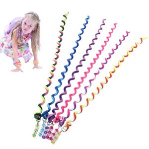 Colorful Hair Wrap String - Rainbow Twist Braid Elastic Corde, Clie &agrave; cheveux en silicone multicolore | Ruban de tressage pour filles et femmes, accessoire de coiffure de bricolage pour les festivals, (angdle, neuf)