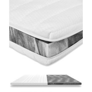 AM Qualit&auml;tsmatratzen - Surmatelas 130 x 200 cm Dur - Housse de surmatelas Amovible et Lavable - Surmatelas Ferme 130x200 Mousse 6 cm - Topper pour Un Bon Sommeil - 130/200 (AM Quality, neuf)
