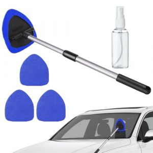Kit D Outil De Nettoyage Pour Pare-brise De Voiture Extensible, Bras T&eacute;lescopique De Nettoyage Pare Brise, Avec 3 Brosse Lavage Voiture En Microfibre, Brosse De Fen&ecirc;tre Telescopique Rotation &Agrave; 180&deg; (anqingyingcheo, neuf)