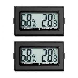 Thermom&egrave;tre num&eacute;rique pour int&eacute;rieur, hygrom&egrave;tre, thermom&egrave;tre int&eacute;rieur, pour reptiles, hygrom&egrave;tre num&eacute;rique, pour bureau, cuisine, thermom&egrave;tre LCD, incubateur, thermom&egrave;tre de serre (2) (Zhanjiangshihaochengshangmaoyouxiangongsi, neuf)