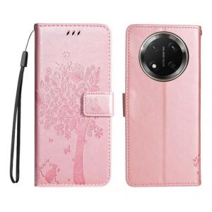 PEIYE Coque pour Honor Magic 7 Lite 5G / Honor X9c - Housse en Cuir PU, &Eacute;tui Flip avec Silicone Antichoc, Bumper, Fermeture Magn&eacute;tique & Support, Portefeuille et Folio -Cover Case -Or Rose (Zanwon, neuf)