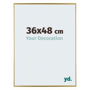 Your Decoration - Cadre photo 36x48 cm - Or- Cadre Photo en Plastique Avec Verre acrylique - Anti-Reflet - Cadre 36x48 - Evry (Your Decoration, neuf)