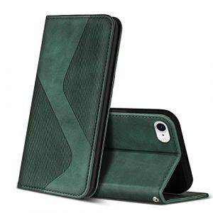 ZONNAVI Coque pour iPhone SE 2022 / SE 2020/8 / 7, Premium Étui Housse en Cuir de Protection avec [Emplacements Cartes], Clapet Folio Portefeuille pour iPhone SE 2022 / SE 2020/8 / 7 (Vert) (ZONNAVI, neuf)