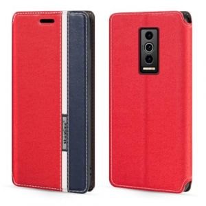 Coque &agrave; Rabat en Cuir PU Bicolore avec Fermeture Magn&eacute;tique Invisible Compatible avec Doogee Blade 10 Pro, &Eacute;tui &Eacute;l&eacute;gant et Protecteur (Rouge) (Shantime, neuf)