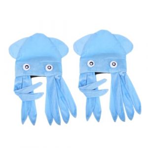 ifundom Lot de 2 Chapeaux Pieuvre Fantaisie Bleu, Couvre-chefs D&eacute;guisement Amusants pour Adultes et Gar&ccedil;on et Filles, Bandeau Animaux Marins L&eacute;ger et Confortable, Accessoires F&ecirc;te, (Tabitha Tam, neuf)