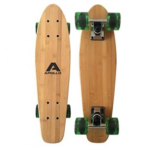 Apollo Fancy Board &ndash; Skate &laquo;Vintage Cruiser&raquo; | 57,15 cm| petit et maniable | plusieurs coloris, Vert classique (Vevendo, neuf)