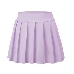 Bezioner Filles Jupe Tennis Plissée Jupe de Golf avec Short Intérieur et Poches Jupe de Sport d'entraînement Uniforme Scolaire pour Enfant Violet Pur XL (10-12 Ans, 130-150 cm) (Bezioner-shop, neuf)