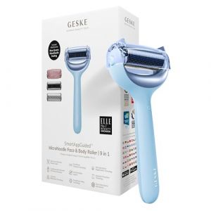 GESKE | SmartAppGuided™ MicroNeedle Face & Body Roller | 9 in 1 | Derma Roller | Quartz rose | Roller électrique | Microneedling | Appareil à micro-aiguilles | Roller à aiguilles | Beauty Roller (GESKE, neuf)