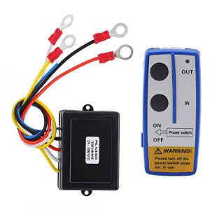 Telecommande sans Fil Treuil,Kit de Télécommande de Treuil sans Fil, Kit de Commutateur de Télécommande sans Fil de Treuil Universel avec Récepteur 12V 24V pour Camion ATV SUV(Bleu) (Youluu-cd, neuf)