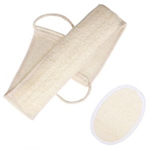 Sangle De Bain, Luffa Exfoliant Pour Le Dos, Loofah Sangle Lave, Sangle Lave-Dos Loofah Exfoliante, Épurateur Exfoliant En Luffa, pour Dos Corps Bain Douche Homme et Femme (STANMAR CONCEPT, neuf)