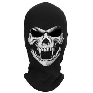 Applysu Ghost Masque squelette tête de mort Cagoule pour homme Noir Moto Tempête Ski Masque Halloween Fête Cosplay Props (FarDirect, neuf)