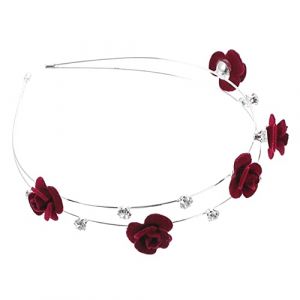 Bandeau délirer Couronne de fleurs Goth métier à tisser accessoires portable light décoration cerceau de tête incrusté de strass coiffe métallique élégante Alliage de zinc Beaupretty (lorianca, neuf)
