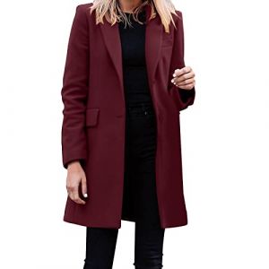Vestes Blazer Femme Chic De Costume Casual Slim Tailleur &Agrave; Manches Longue Blazer Polyvalent Classique Mi-long pour Femme (HIKLASbien, neuf)