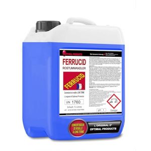 Optimal Products Convertisseur de rouille 5 l &ndash; &Eacute;liminateur de rouille et protection contre la rouille avec effet phosphatation &ndash; Utilisable sur toutes les surfaces m&eacute;talliques &ndash; Pulv&eacute;risable (Optimal-Products, neuf)