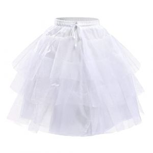 Jupes Tutu,Blanc Enfant Fille 3 Couches Tulle Crinoline Petticoat pour Filles Enfants Demi-Jupon pour Fille Taille 3-8 Ans (NewZYE, neuf)