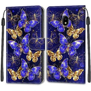 SIENIANLINE Coque pour Samsung Galaxy J3 2017, Premium en Cuir PU Portefeuille Magn&eacute;tique de Protection Flip Etui pour Samsung Galaxy J3 2017 (DIKAS, neuf)