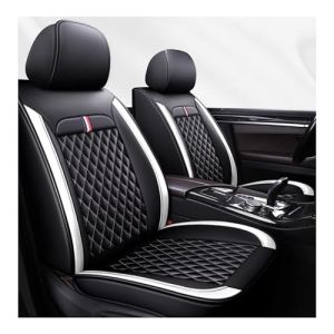 Housse Siege Voiture Universel pour Renault Clio 3 Clio 4 Clio 4 RS Clio 5, Housse Voiture Siege, Imperméable,5 Places,Cuir PU, Résistance À l'usure, Confortable(Black White) (xyhyyds, neuf)