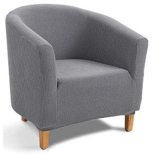 TIANSHU Housse de Fauteuil Chesterfield,Jacquard Housse de Canap&eacute; Tub Chair Housse Fauteuil Club Extensible Lavable Antid&eacute;rapant(Gris Clair) (TIANSHU FR (Trademark registration No 018062900), neuf)