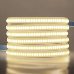 Wisada 220V COB Ruban à LED avec interrupteur, 288LEDs/m Bande LED Lumineuse COB,Flexible IP65 Waterproof Découpable LED Strip Lights pour Maison,Chambre,Cuisine, Armoire,Placard (newtopp100, neuf)