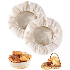 WINXMIN 2 pi&egrave;ces Ronde banneton pour pain,banneton,Banneton &agrave; Pain Rond Du Pain Doublure,Panier de Fermentation du Pain Corbeille &agrave; Pain Moule,pour Faire son Pain et son Levain-25 cm (GuangZhouWenYuanMaoYiYouXianGongSi, neuf)