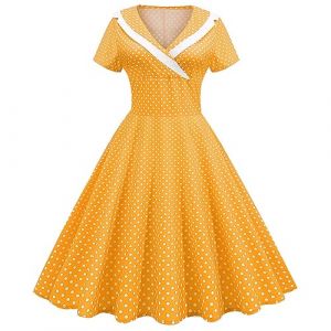 Générique Robe Années 50 60 Femme Vintage À Pois Pin Up Robe Swing Rockabilly Audrey Hepburn 1950 Retro De Cocktail Mariage Ceremonie,Robe Pin Up Rockabilly Annee 50 Femme (qiaoxiahe, neuf)