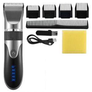 Tondeuse Cheveux Professionnelle, Tondeuse &agrave; cheveux professionnelle for hommes, tondeuse &agrave; barbe rechargeable, lame en c&eacute;ramique, faible bruit, coupe de cheveux for adultes et enfants(Gray) (nanfengxianluoleixiaoshoubu, neuf)