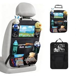 Pmueuff Organisateur Voiture Enfant, Rangement Si&egrave;ge Dossier avec Support pour iPad/Tablette Transparent et Prot&egrave;ge Siege Organisateur de Si&egrave;ge Arri&egrave;re Imperm&eacute;able pour Jouets, Livres, Go&ucirc;ters (MahovGGWP ou, neuf)