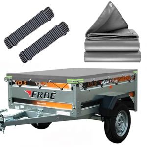 B&acirc;che Remorque 160x120cm, Bache Remorque, IMPERM&Eacute;ABLE Protection Plate avec Corde, Id&eacute; al pour Erde Classic 163, DDR HP 400, 401, 500 & 600 Remorque (MRWIZMS, neuf)