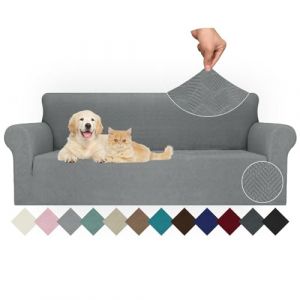 Ystyle Extensible Housse Canapé 3 Places, Universelle Housse De Canapé avec Accoudoirs, Housse Protection Canapém, Sofa Cover Antidérapante, Couvre Canapé pour Chiens Chats Animaux, Gris Clair (YSTYLE HOME, neuf)