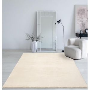 Mias Teppiche Mia&acute;s Tapis Taos Tapis Moelleux &agrave; Poils Courts, Dessous antid&eacute;rapant, Lavable &agrave; 30 degr&eacute;s, Super Doux, Aspect Fourrure, Beige, 300 x 400 cm (the carpet, neuf)
