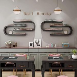 Pr&eacute;sentoir de Vernis &agrave; Ongles, Support de stockage de parfum d'huile essentielle en forme de U, pr&eacute;sentoir mural suspendu for vernis &agrave; ongles/maquillage/cosm&eacute;tiques/parfum(4-piece set) (daixianronglebaihuozhan, neuf)