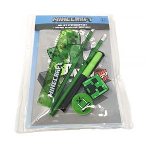 Theonoi Set de Papeterie (7 pi&egrave;ces) Creeper pour Tous Les Fans de Joueurs. Cadeau de rentr&eacute;e Scolaire pour remplir Le Sac d'&eacute;cole (Theonoi, neuf)