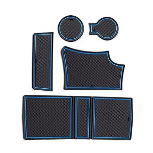Smabee Tapis de porte antidérapant pour Peugeot 208 e-208 2019-2022 GT Porte-gobelet Rainure de porte Accessoires (Bleu) (mipicar Car Products, neuf)