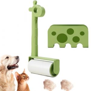 JINGLING Rouleaux anti-peluches pour poils d'animaux de compagnie extra collants, rouleau de nourriture pour poils d'animaux domestiques, brosse de rasage collant, gomme réutilisable avec design (Elancc, neuf)