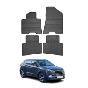 Tapis de Sol Compatible avec Hyundai Tucson 2015-2020 Caoutchouc Noir (OMAC-GmbH, neuf)