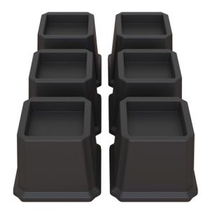 Lutown-Teen Rehausseurs de lit 7,6 cm, rehausseurs de meubles robustes pour canap&eacute;s, rehausseurs de chaise, rehausseurs de table, lot de 6 pi&egrave;ces, noir (Lutown-Teen, neuf)