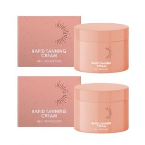 2PC Hydrating Tanning Enhancer, Tanning Extender, Bronze Hydrating Milk, Self Tanner Cream, Natural and Fast Tan Without Sun, Light & Non-greasy Formula, Matte Skin, Convient &agrave; Tous les Types de Peau (YCHHY-EU, neuf)