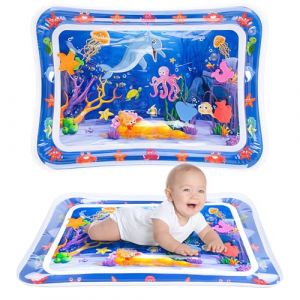 Tapis Eau Bebe Eveil, Tapis d'eau Sensoriel Bébé pour Tout-Petits, Tummy Time Tapis Eveil Eau Aquarium Bebe Gonflable, Cadeau Jouet Bebe 3 6 9 Mois (TOTHMRSIX Kft., neuf)