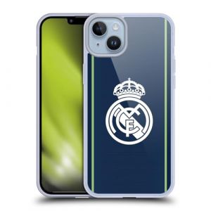 Head Case Designs sous Licence Officielle Real Madrid CF Bleu Fonc&eacute; Badge Coque en Gel [Protection de Qualit&eacute; Militaire] Compatible avec Apple iPhone 14 Plus Et Compatible avec MagSafe (eCell, neuf)