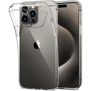 Oprimio Coque transparente pour iPhone 15 Pro Max [Coque en silicone] [100 % transparent] [Mat&eacute;riau allemand] [Ultra fin] Coque de protection transparente pour Apple iPhone 15 Pro Max (Oprimo, neuf)