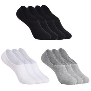 YOUCHAN 10 Paires Chaussettes Invisible Hommes Femmes Basses et Courtes en Coton Socquettes pour Mocassins Souliers Loafers Noir Blanc Gris 35-38 (KELATUO, neuf)