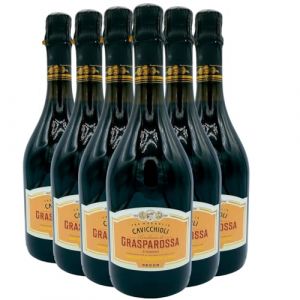 Lambrusco Di Castelvetro Grasparossa Secco - Rouge - Cavicchioli - Vin Rouge d'Italie (6x75cl) Effervescent (e-boissons, neuf)